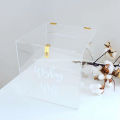 Square Gold Pink Acrylic Wishing Well Box